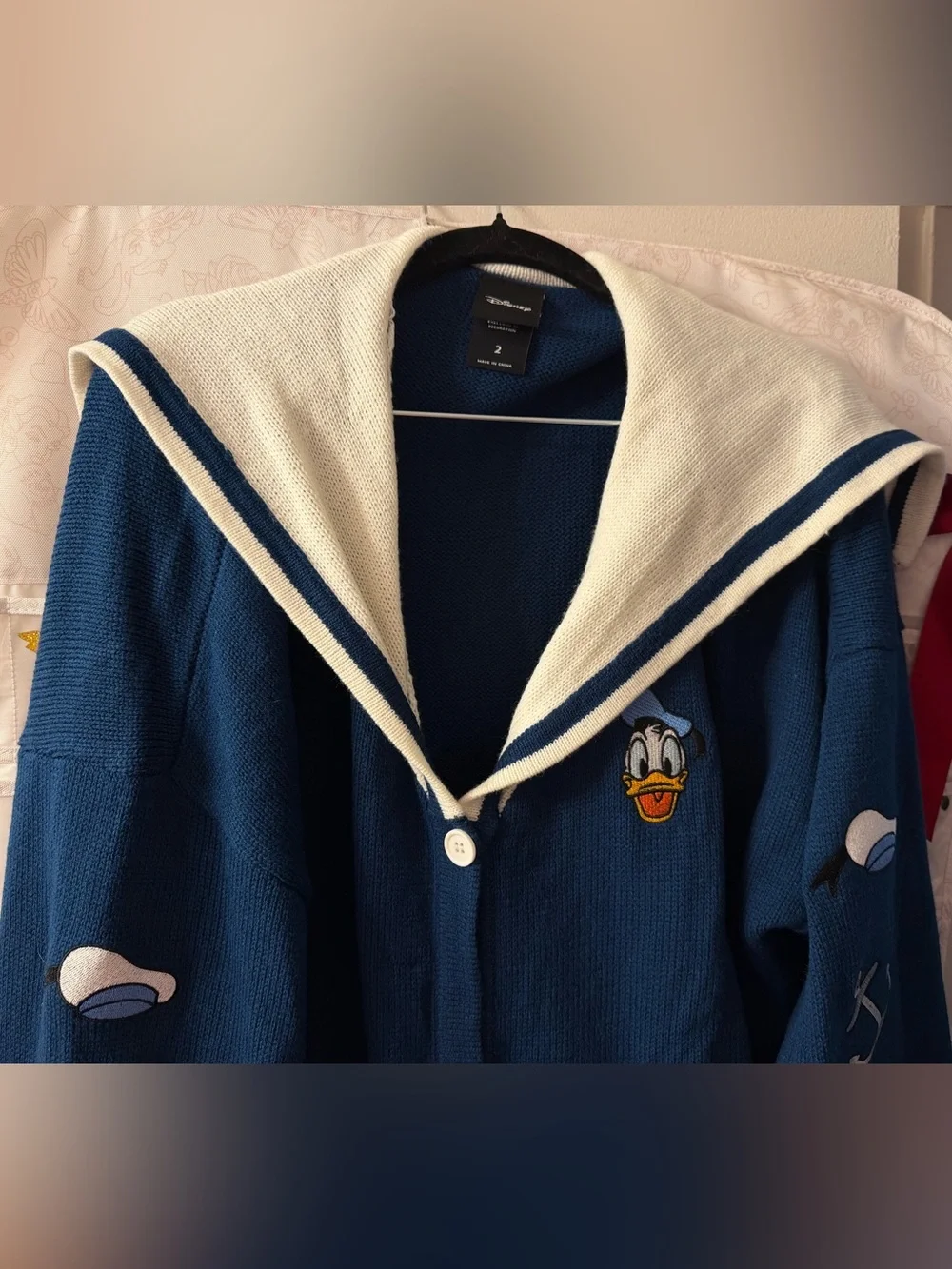 Disney Donald Duck Embroidered Cardigan Plus Size 2X